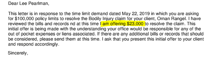 Crappy Settlement Offer